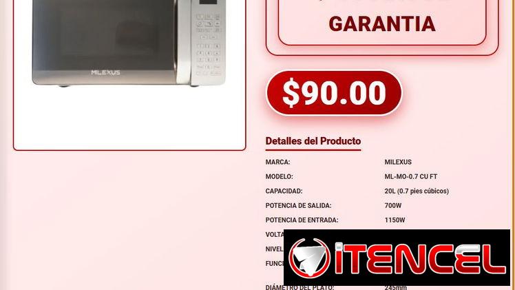 Microondas Milexus ML-MO-0.7 CU FT 20L Gris Nuevo Horno Microondas Milexus 20L 700W Servicio Domicilio VPT-0176