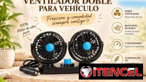 VENTILADOR DOBLE PARA CARRO