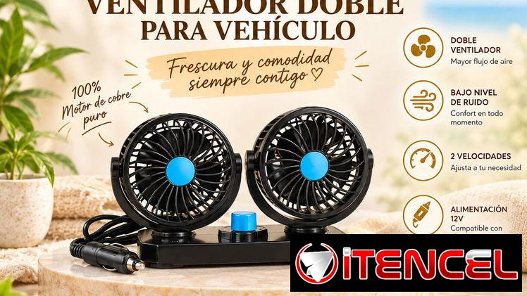 VENTILADOR DOBLE PARA CARRO