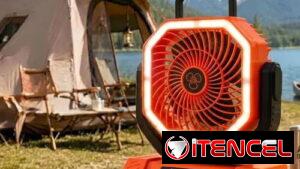 Ventilador Recargable FYGURSO 20000mAh con Luz LED, Oscilación y Control Remoto