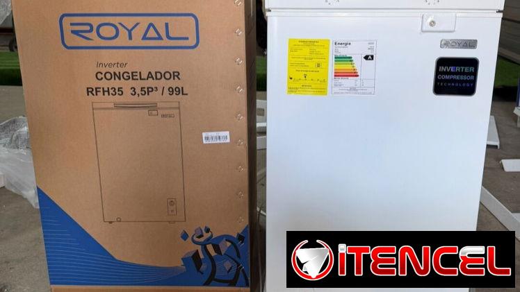 *Nevera Royal de 3.5 pies³👣* *Inverter* *Tiene luz interior y cerradura*  - Precio 270 USD  - Con transporte  - Garantí