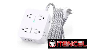 Regleta HANYCONY 8 Tomas + 4 Puertos USB (2 USB-C)