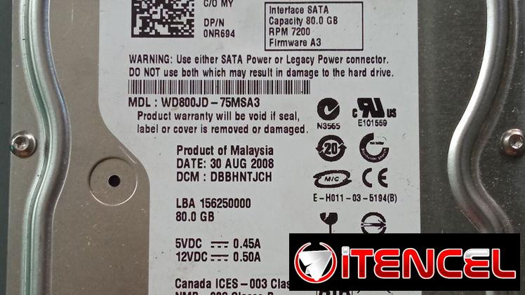 Disco duro 80gb sata al 100 1 semana de garantia