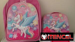 Mochilas 3D con merendero térmico, cartuchera, pomo y pozuelo