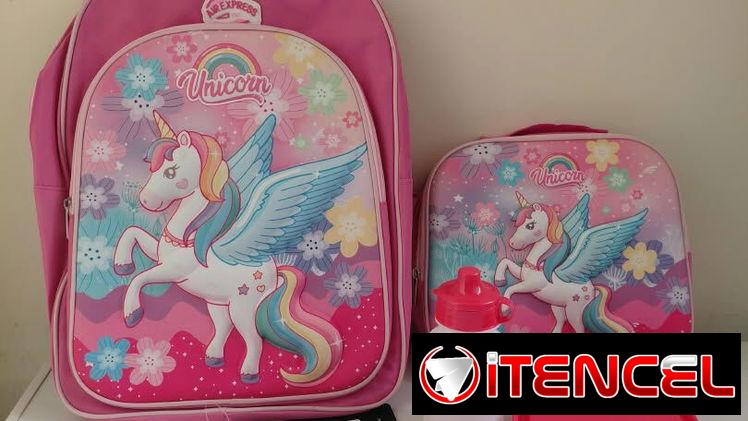 Mochilas 3D con merendero térmico, cartuchera, pomo y pozuelo — foto 4