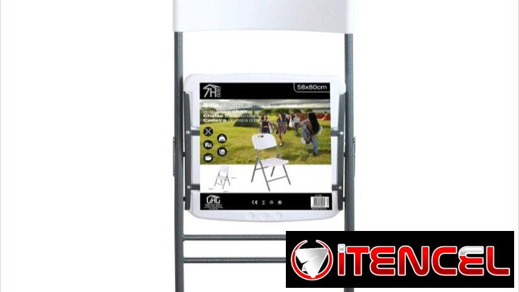 silla blanca plegable