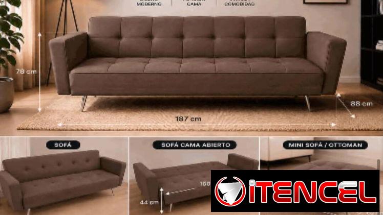 Sofá Cama con Puff con mensajería gratis — foto 1