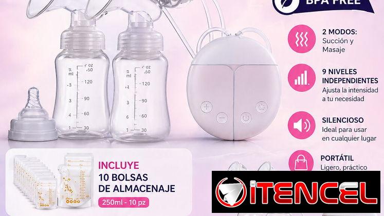 Extractor eléctrico doble de leche materna