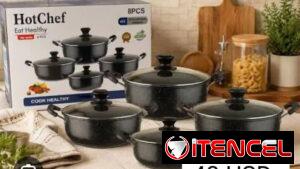 Set de Ollas HotChef 8 Piezas