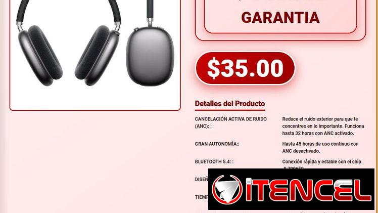 Audifonos Bluetooth Hoco W65 Plus Modo Cancelacion De Ruido ANC 32H VPT-0124