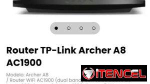 Router TP-Link Archer A8 AC1900. (Dual band) con velocidades de hasta 600Mbps en 2.4GHz + 1300Mbps en 5GHz