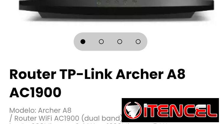 Router TP-Link Archer A8 AC1900. (Dual band) con velocidades de hasta 600Mbps en 2.4GHz + 1300Mbps en 5GHz — foto 1