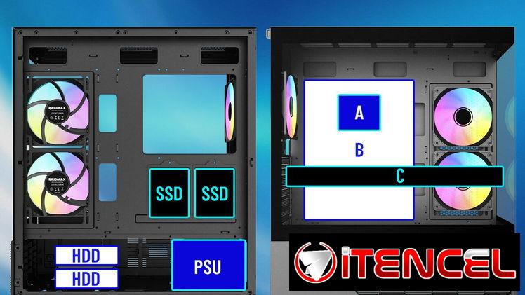 Chasis raidmax i803 tipo pecera con pantalla lcd — foto 3