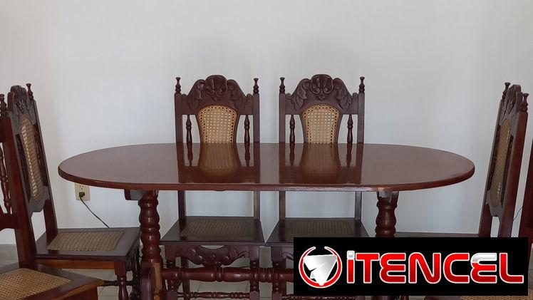 Juego de comedor 6 sillas Caoba