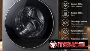 Lavadora Secadora Hisense 15KG 💦 Lavado: 15 kg 🌬️ Secado: 10 kg