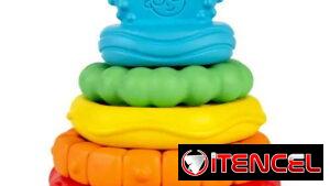 Baby Einstein Stack Teethe Multi-Textured Teether Toy 0m+ 10 cm