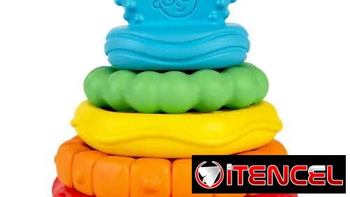 Baby Einstein Stack Teethe Multi-Textured Teether Toy 0m+ 10 cm
