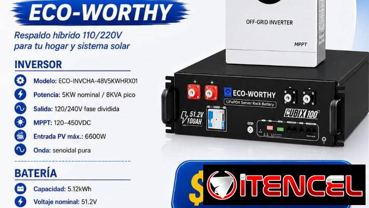Inversor 5 kw + Batería 5kwh ECO-WORTHY