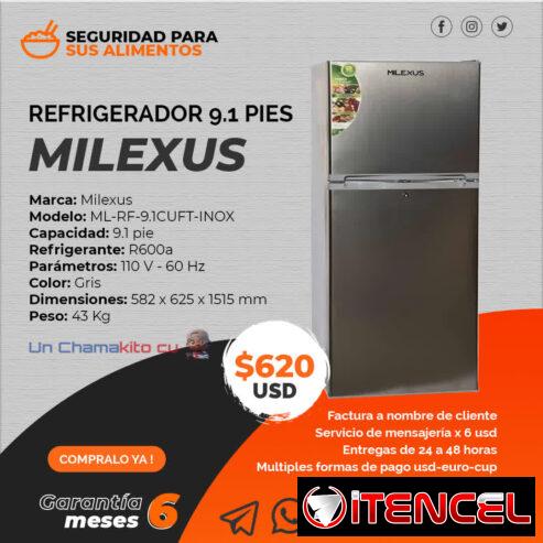 REFRIGERADOR MILEXUS 9.1 PIES 110V + FACTURA A CLIENTE + 6 MESES DE GARANTIA. TLF 54833699