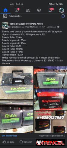 Mipyme Tebarm Batería y accesorios para lada