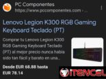Keyboard gaming Lenovo Legión K300 RGB