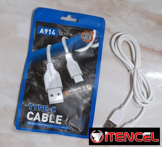 Cables con carga rápida y datos para iPhone, Tipo C y V8 de un metro de largo marca 1Hora