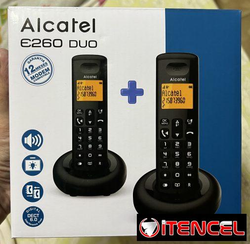 Teléfono inalámbrico marca Alcatel de dos bases con sus baterías recargables incluidas New en su caja a estrenar !!!