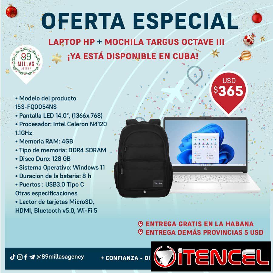 Laptop HP más mochila