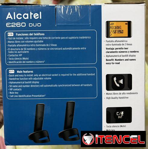 Teléfono inalámbrico marca Alcatel de dos bases con sus baterías recargables incluidas New en su caja a estrenar !!!