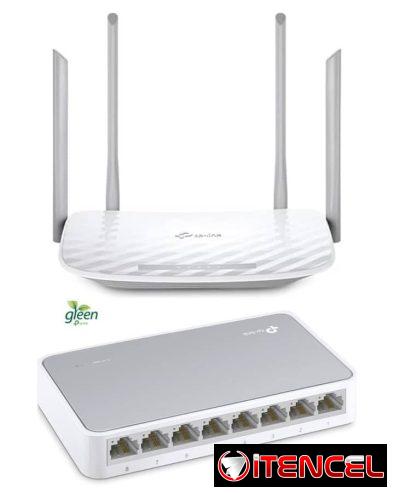 💵50usd Swicht TP-LINK* – 8 puertos @10/100 Mbps – Plug and Play – Admite Auto-MDI/MDIX, eliminando la necesidad de cables cruzados