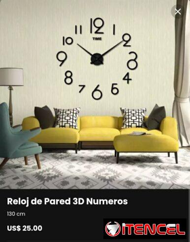 Reloj 3D de pared enorme