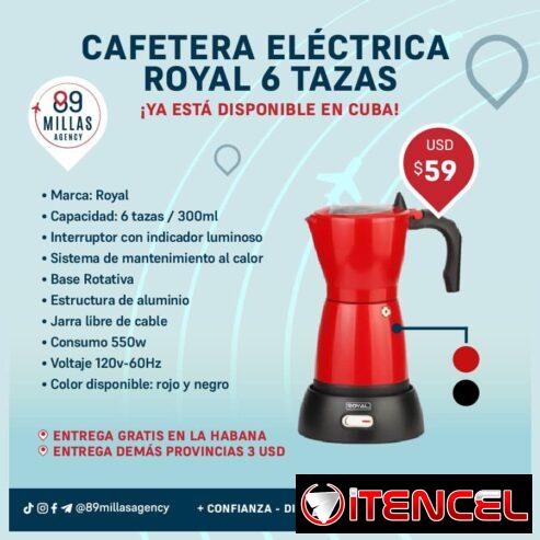 Cafetera electrica de 6 tazas Marca Royal