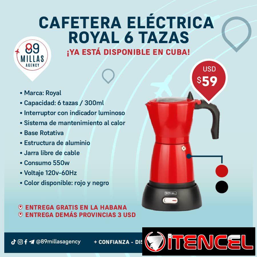 Cafetera electrica de 6 tazas Marca Royal