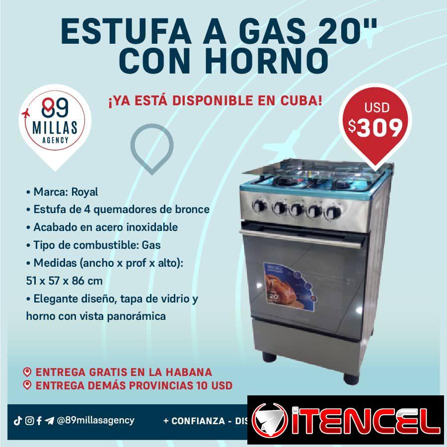 Estufa de gas 20″ con horno