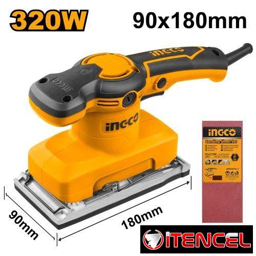 Lijadora de Acabado Ingco 320W 80usd🔺️ Características destacadas: – *Potencia:* 320W – *Voltaje:* 110V – *Velocidad sin carga:* 1