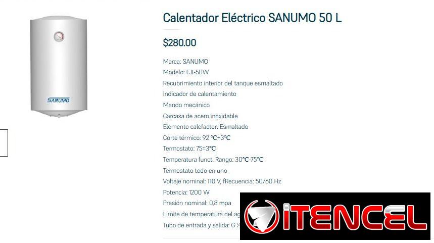 Calentador de agua eléctrico 50L