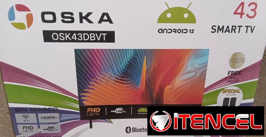 💵340 usd 📌Smart TV OSKA 43 ” FHD con soporte a la pared ❇ Garantia 1 mes 🚛 Mensajería incluida según el lugar