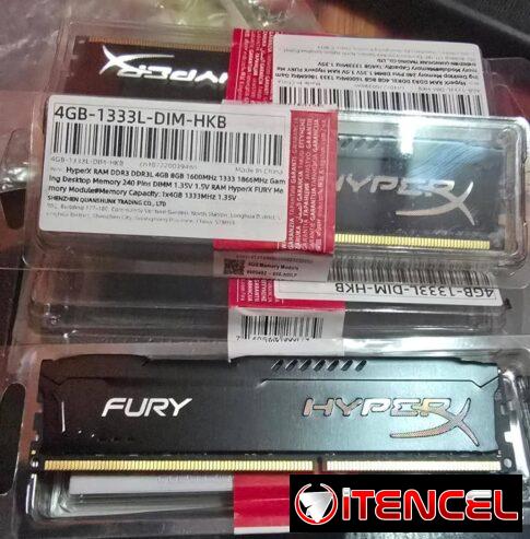 Memorias Ram ddr3 4gb fury hyperx disipadas nuevas en blister