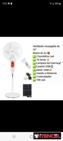 Ventiladores recargables