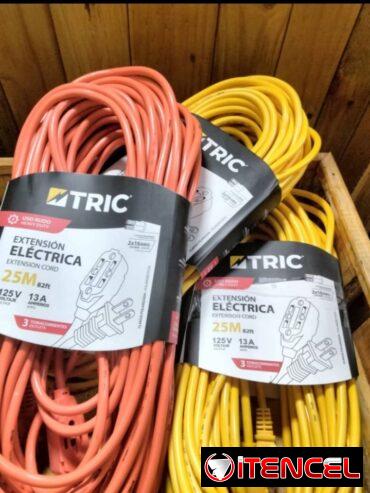 Extensiones eléctricas de 25 metros y 3 tomas