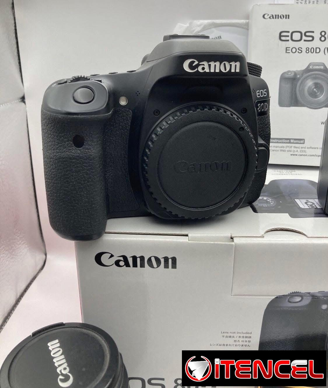 Cámara Canon EOS 80D original, nueva, sellada y en caja, color negro.