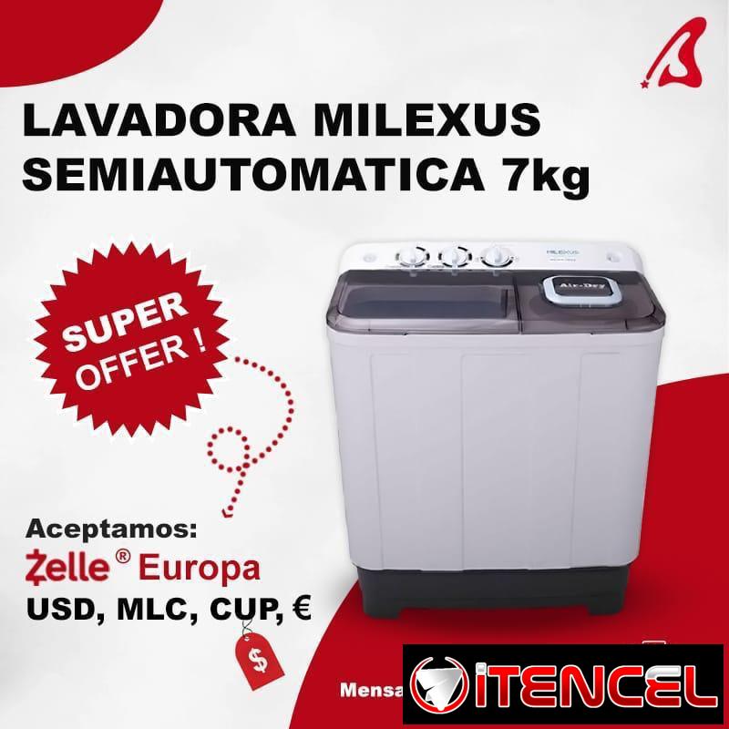 Lavadora semiautomática milexus 7kg
