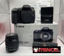 Cámara Canon EOS 80D original, nueva, sellada y en caja, color negro.