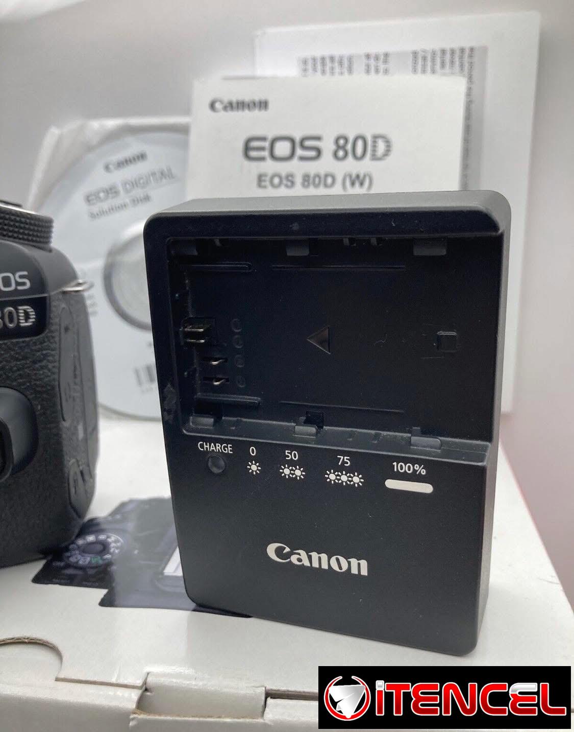 Cámara Canon EOS 80D original, nueva, sellada y en caja, color negro.