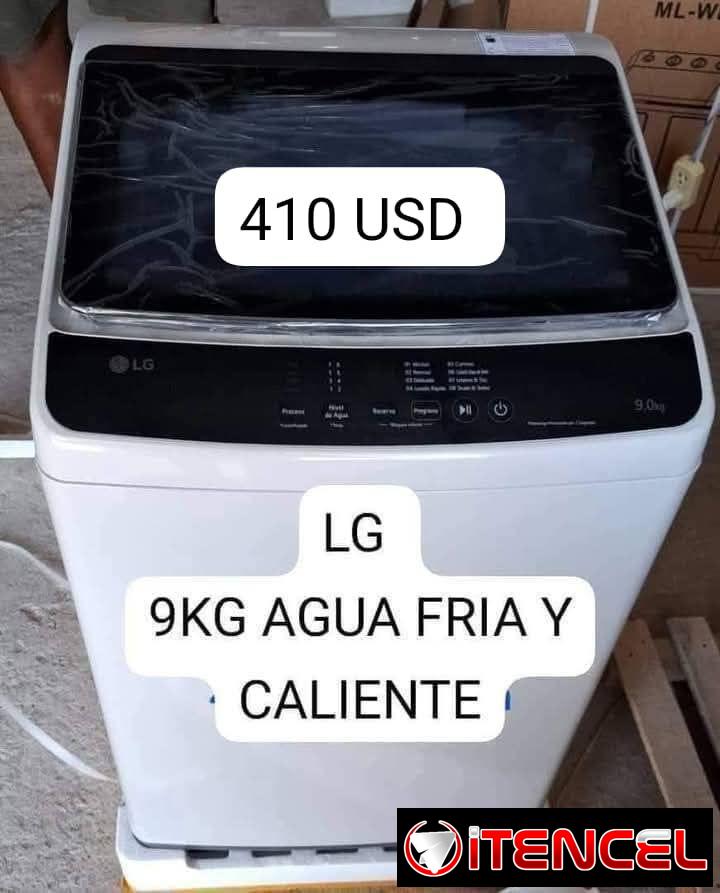 Lavadora Automática LG 9kg 410 USD 🌟