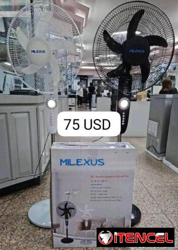 Ventilador Recargable Milexus 75 USD