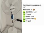 Ventiladores recargables
