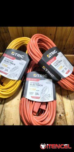 Extensiones para motos eléctricas TRIC de 20 metros y 3 tomas . Resistentes para uso interior y exterior