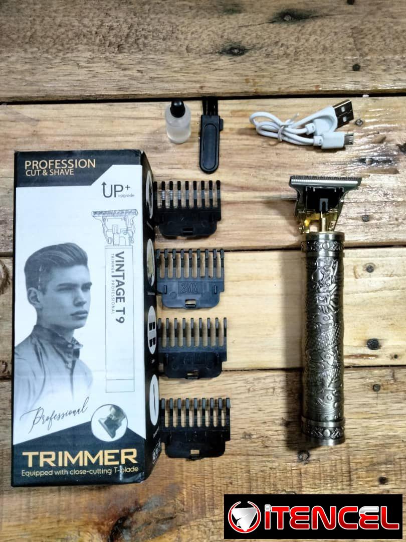 Maquina de pelar inalámbrica Vintage T-9 Con todos sus accesorios