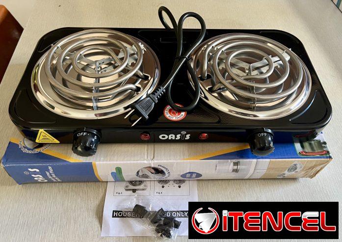 Cocinas eléctricas 1000W de dos hornillas en color negro ! New a estrenar!!!